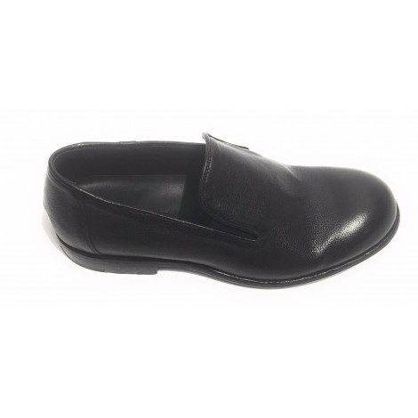 SCARPE UOMO ERNESTO DOLANI PANTOFOLINA  PELLE NERO  ARTIGIANALE US17ED03
