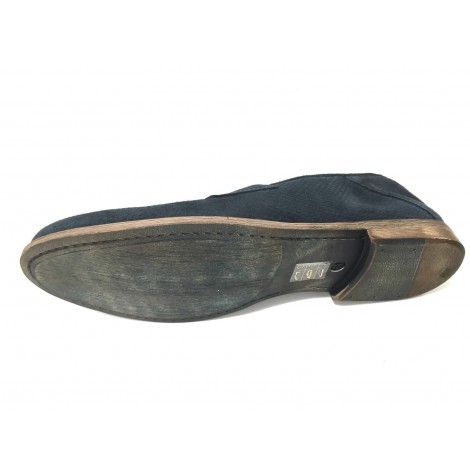 SCARPE UOMO DAVIDSON MOCASSINO TRAFORATO CAM BLU VESUVIO ARTIGIANALE US15DV05