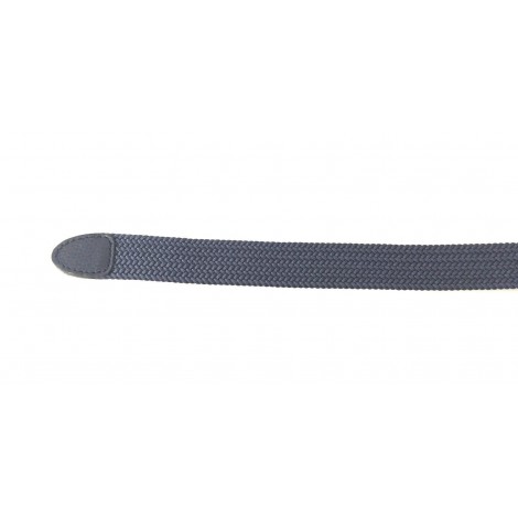 CINTURA DA UOMO ZERBINI COTONE ELAST. E PELLE BLU E FIBBIA SILVER A15ZE02