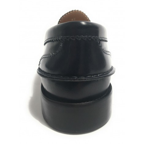 SCARPE UOMO ELITE MOCASSINO FONDO IN CUOIO CUCITO COLORE BLU ABRASIVATO US17EL06