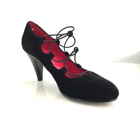 SCARPE DONNA MOSCHINO LOVE DECOLLETE CINIGLIA STRINGHE NERO TC 80 SIZE 37 PDMO19