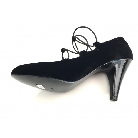 SCARPE DONNA MOSCHINO LOVE DECOLLETE CINIGLIA STRINGHE NERO TC 80 SIZE 37 PDMO19