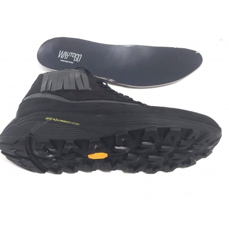 SCARPE UOMO WTG BY YAB SNEAKER ALTA  NABUK NERO  ARTIGIANALE U17YA06