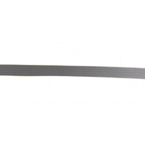 CINTURA DA UOMO ZERBINI COTONE ELAST. E PELLE GRIGIO E FIBBIA SILVER A15ZE03