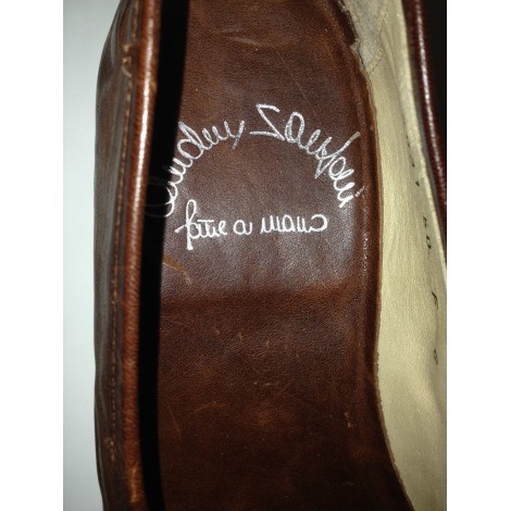 SCARPE UOMO SANTONI MOCASSINO PELLE BLISS COGNAC VASCHETTA QUADRA FATTA MANO 63