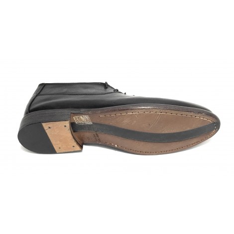 Scarpe Ton Goût francesina in pelle cimone colore nero uomo US19TG07