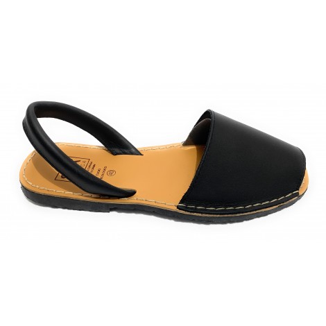 SANDALO DA UOMO MINORCHINA SKA SHOES MOD. IBIZA IN PELLE NAPPA NERO  US19SK01