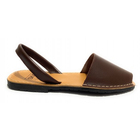 SANDALO DA UOMO MINORCHINA SKA SHOES MOD. IBIZA IN PELLE NAPPA TESTA DI MORO US19SK02