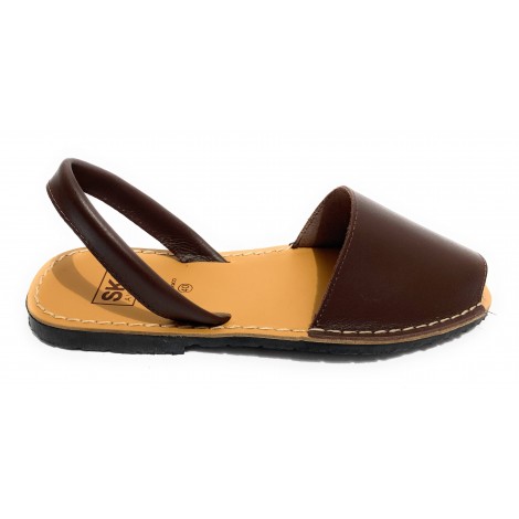 SANDALO DA UOMO MINORCHINA SKA SHOES MOD. IBIZA IN PELLE NAPPA TESTA DI MORO US19SK02