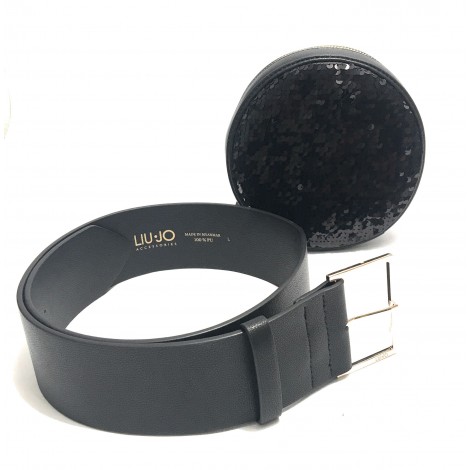 Borsa belt bag Liu-Jo in ecopelle con paillettes colore nero B20LJ62