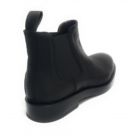 Scarpe Ton Goût stivaletto beatles uomo pelle vintage nero U20TG04