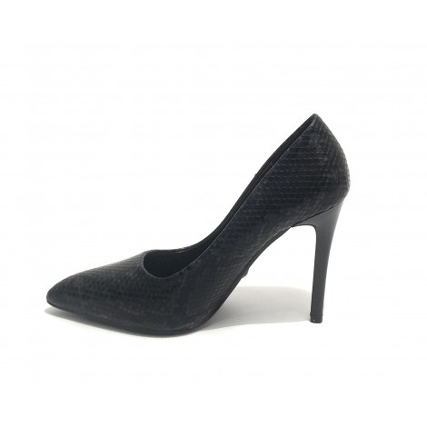 Scarpe donna décolleté Gold&gold tc 95 ecopelle stampa pitone nero D20GG07