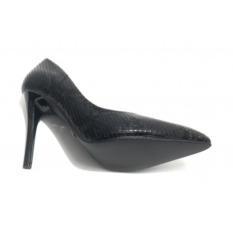 Scarpe donna décolleté Gold&gold tc 95 ecopelle stampa pitone nero D20GG07