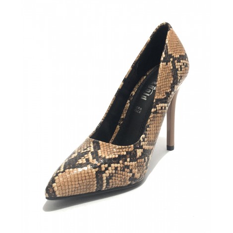 Scarpe donna décolleté Gold&gold tc 95 ecopelle stampa pitone beige D20GG08