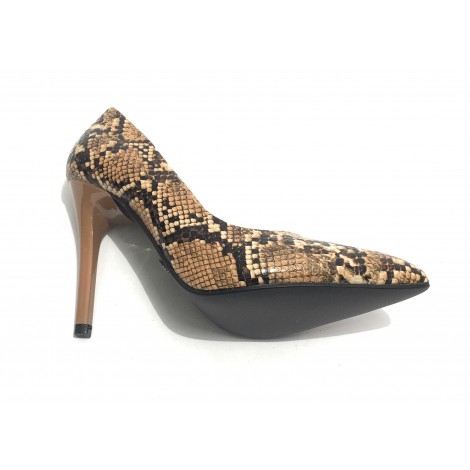 Scarpe donna décolleté Gold&gold tc 95 ecopelle stampa pitone beige D20GG08