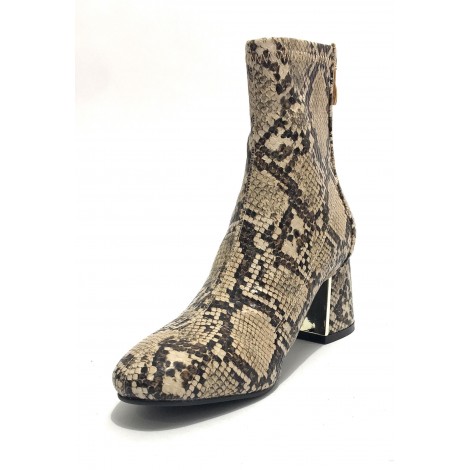 Scarpe donna ankle boot Gold&gold tc 60 in ecopelle stampa pitone beige roccia D20GG17