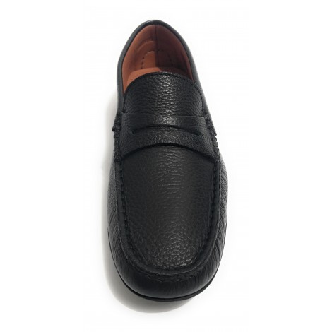 SCARPE UOMO ELITE MOCASSINO TUBOLARE IN PELLE DI CERVO COLORE NERO U20EL05