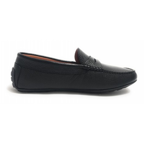 SCARPE UOMO ELITE MOCASSINO TUBOLARE IN PELLE DI CERVO COLORE NERO U20EL05