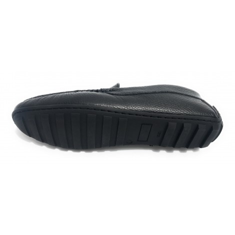 SCARPE UOMO ELITE MOCASSINO TUBOLARE IN PELLE DI CERVO COLORE NERO U20EL05