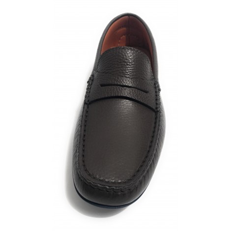 SCARPE UOMO ELITE MOCASSINO TUBOLARE IN PELLE DI CERVO COLORE TESTA DI MORO U20EL04