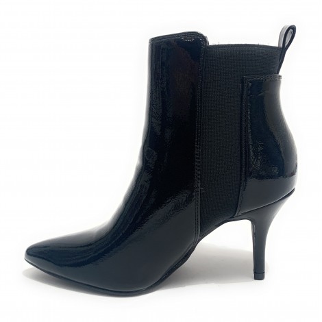 Scarpe donna ankle boot Gold&gold tc 75 in ecopelle effetto vernice colore nero D20GG24