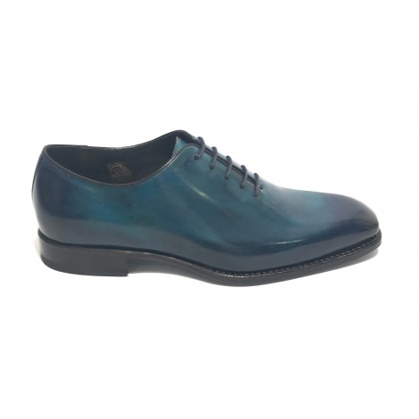 Scarpe uomo Harris francesina fatta a mano in pelle vegas azzurro cielo U17HA108