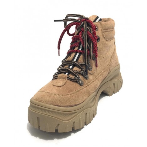 Scarpe donna Gold&gold pedula fondo zeppa  eco suede taupe D20GG55