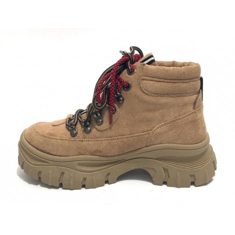 Scarpe donna Gold&gold pedula fondo zeppa  eco suede taupe D20GG55