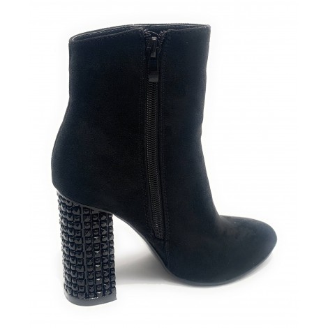Scarpe donna ankle boot Gold&gold tc 90 metal in ecopelle scamosciato nero  D20GG57