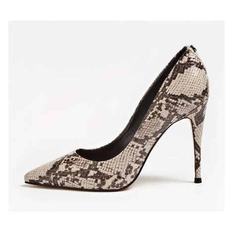 Décolléte Guess a punta mod. Okley tc 100 animalier natural donna D20GU85