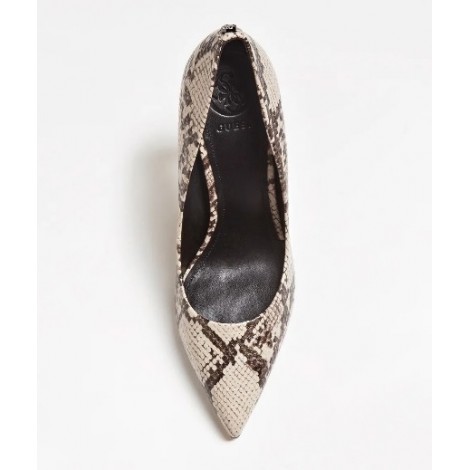 Décolléte Guess a punta mod. Okley tc 100 animalier natural donna D20GU85