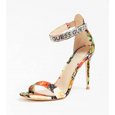Scarpe Guess sandalo con tacco mod. Kahlun tc 100 in tessuto fiori/ pois DS20GU52