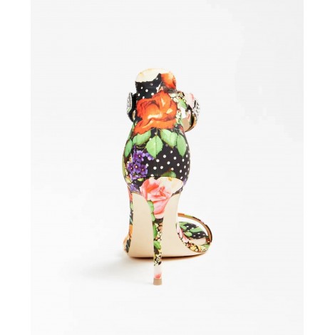 Scarpe Guess sandalo con tacco mod. Kahlun tc 100 in tessuto fiori/ pois DS20GU52