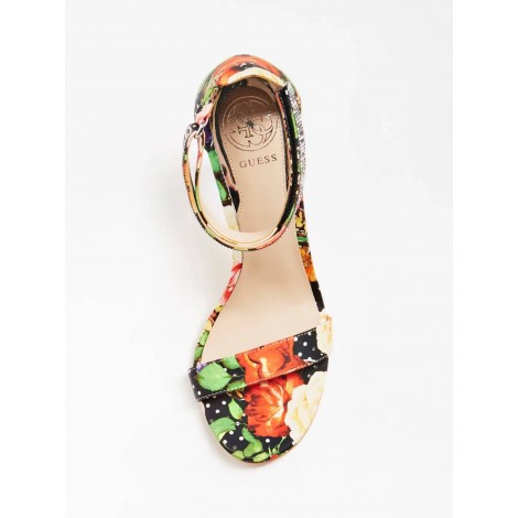 Scarpe Guess sandalo con tacco mod. Kahlun tc 100 in tessuto fiori/ pois DS20GU52