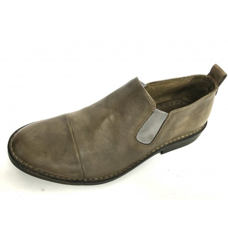 SCARPE UOMO ERNESTO DOLANI MOCASSINO IN PELLE BUFALO TAUPE ARTIGIANALE US16ED01