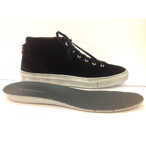 SCARPE UOMO SNEAKER GUARDIANI SPORT MODELLO TUDOR CAMOSCIO NERO  U14AG04