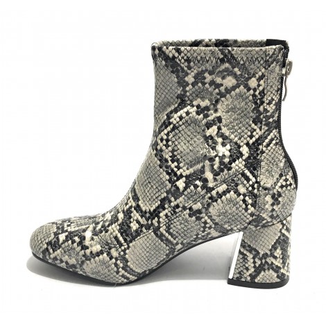 Scarpe donna ankle boot Gold&gold tc 60 in ecopelle stampa pitone grigio roccia D20GG16