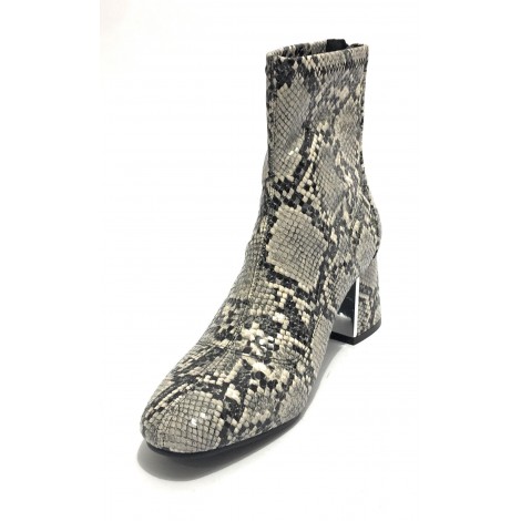 Scarpe donna ankle boot Gold&gold tc 60 in ecopelle stampa pitone grigio roccia D20GG16