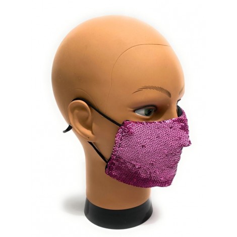 Mascherina facciale lavabile  Elite Lurex pink  protettiva individuale antigoccia ELI52