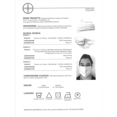 Mascherina facciale lavabile  Elite camu pink protettiva individuale antigoccia ELI49