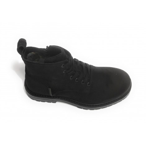 Scarpe uomo Ambitious 10958 anfibio in pelle scamosciata black U21AM22