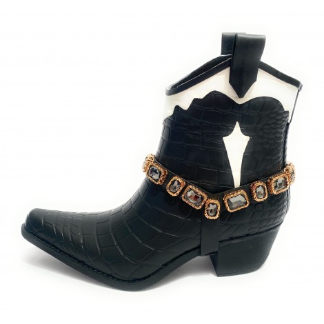 Braccialetti per stivali texani L.A. Water con strass trasparenti D21LA07