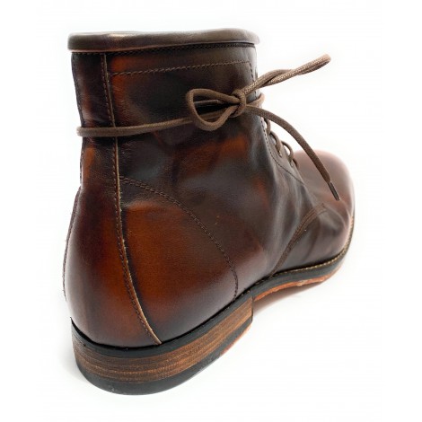 SCARPE UOMO DAVIDSON POLACCHINO F CUOIO Moro BOLIVIA  VINTAGE U15DV05