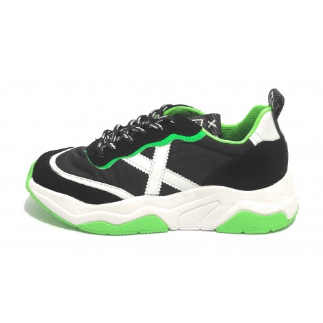 Scarpe Munich sneaker unisex Wave 53 pelle/ tessuto nero US21MU04 8770053