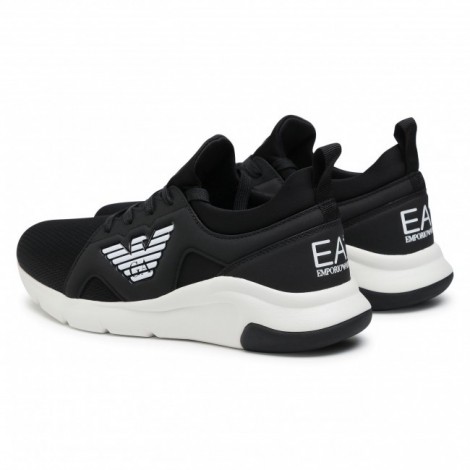 Sneaker running EA7 Emporio Armani mesh rubber black US21EA03 X8X056
