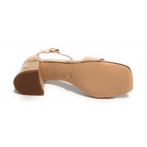 Scarpe donna sandalo Gold&gold TC 55 ecosuede beige DS21GG24