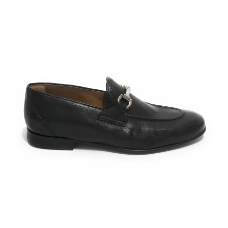 Mocassino uomo Elite con fibbia in pelle colore nero US21EL09
