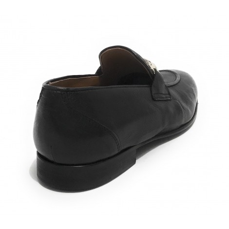 Mocassino uomo Elite con fibbia in pelle colore nero US21EL09