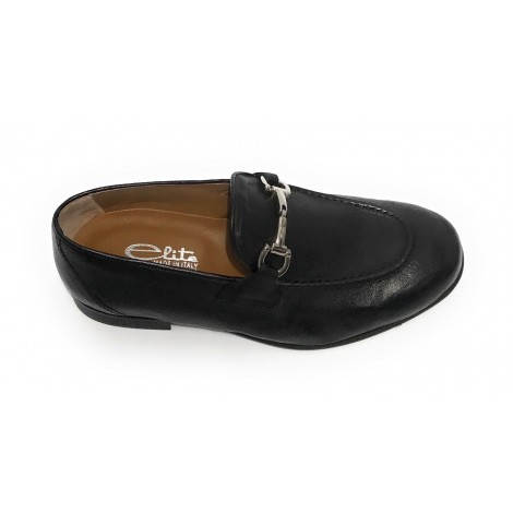 Mocassino uomo Elite con fibbia in pelle colore nero US21EL09