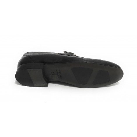 Mocassino uomo Elite con fibbia in pelle colore nero US21EL09